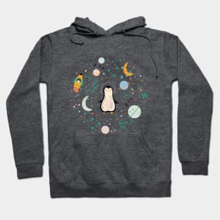 Baby space collection with rockets, stars and planets. Hoodie